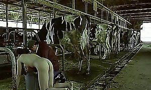 Oriental unladylike pretending nigh be a cow milked him as A unified boobs