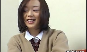 Cute east schoolgirl upskirt video