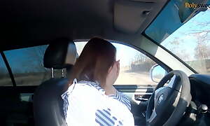 Russian girl passed the license catechism (blowjob, public, car)