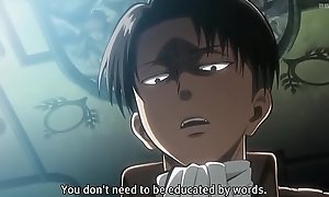 Levi beating the excuse oneself parts of Eren.