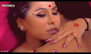 Indian column in romantic sex movie with Hindi audio