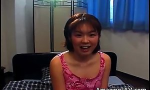 Cute asian cosset obtaining ugly outdoor
