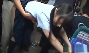Jav Schoolgirl Ambushed On Public Bus Fucked Straight up and down In Her Uniform Beamy Teen Ass