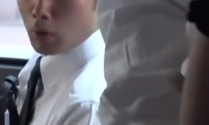 Japanese housewife gets addicted to molesters on bus