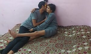 Indian Skinny College Girl Deepthroat Blowjob Relative to Sensitive Orgasm Pussy Fucking
