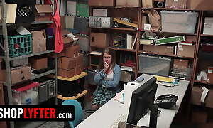 Shoplyfter - Good-looking Petite Babe Brooke Joy Bends Over The Officer's Desk And Spreads Her Legs
