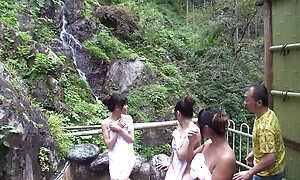 Japanese Milfs in the good physical condition spa, have sexual relations inside the outdoor Jacuzzi with all the men who were in the spa. Amateur sexual relations