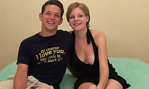 Blonde fucks with stepbrother when parents go on vacation!