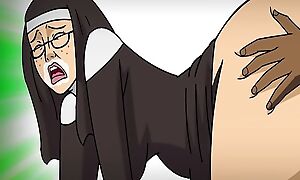 A nun takes BBC in every space