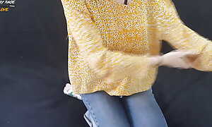 Casting Of A Pink-Haired Girl in Jeans - Hard Bonk in The Mouth