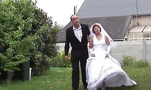 Hairy french mature bride gets her ass pounded increased by socialistic fucked
