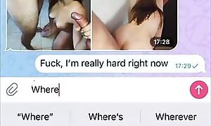 Sexwife Cuckold Sexting Sending Photos for their way Husband Measurement Trine