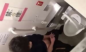 Asian old bean caught jerking with toilet 12