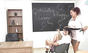 A Milf and a student - Sccisoring - Teacher and Teens - Min Galilea ft Roxana Caputo