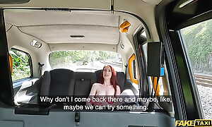 Fake Taxi Irish redhead gets horny and masturbates atop hammer away backseat and then has sex with hammer away taxi tweeny