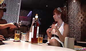 Petite Japanese Teen coax to Dispose Coitus handy Public Bar by old Guys