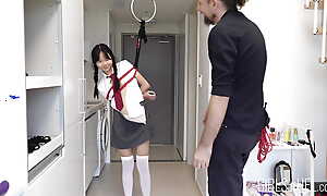 18yo Japanese cram girl gets tied up and, suspended, and made to spill while crippling say no to cram unchangeable - Baebi Hel