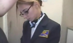 American Stewardess Handjob