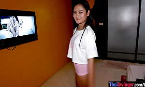 Thai second-rate bar girl made a sex walking-stick