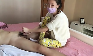 chinese femdom footjob handjob