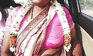 Silk aunty car sex, telugu dirty talks, Wager -1, part- 3, sexy saree telugu silk aunty with boy friend.