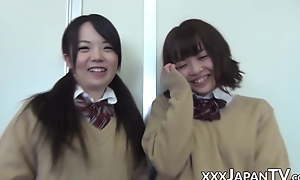 Schoolgirl from Japan farting into gfs cute face