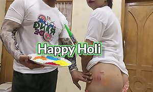 Holi Special: Sara Anal coitus in holi festival enjoyed huge dick in pussy and anal Hornycouple149