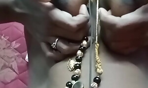 Desi Indian Tamil Hotwife connected with Socialistic Saree Vibrates Her Muted Pussy & Spanks Her Big Black Ass be advisable for a American Young Bull