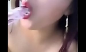 Asian girl  sex tool creampie