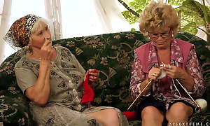 Old and young Lesbian babes - Old young orgy