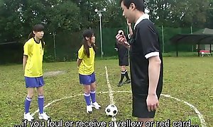Subtitled ENF CMNF Japanese nudist soccer schooling game HD