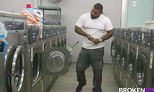 MILF Katie Morgan Takes Also fuze Loads At Burnish apply Laundromat